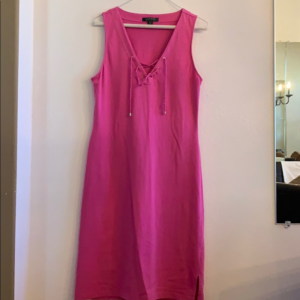 Hot pink dress